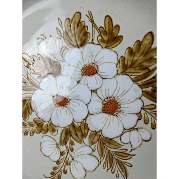 Mountain wood Collection Stoneware Dried Flowers Chop plate serving platter - Picture 6 of 7